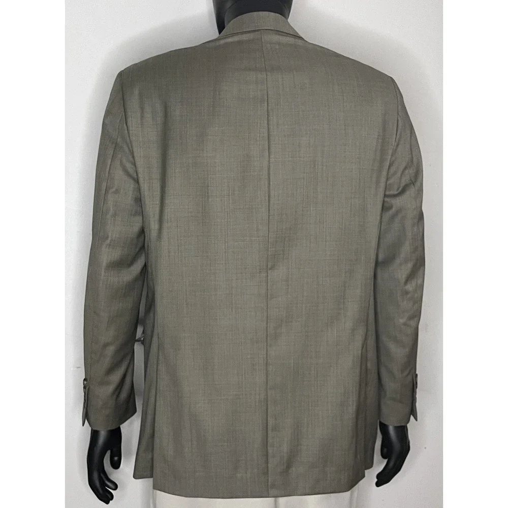 RALPH Ralph Lauren Mens Blazer Jacket Sz 40R Sandy Beige 100% Wool Sport Coat